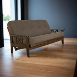 Xtra Plush Futon Mattress Foam and Cotton with Linen Fabric Full Size Replacement Bed for Sitting or Sleeping (Dark Grey Linen)