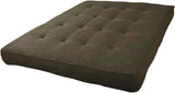 Xtra Plush Futon Mattress Foam and Cotton with Linen Fabric Full Size Replacement Bed for Sitting or Sleeping (Dark Grey Linen)