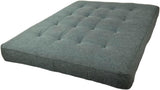 Xtra Plush Futon Mattress Foam and Cotton with Linen Fabric Full Size Replacement Bed for Sitting or Sleeping (Linen Sky)