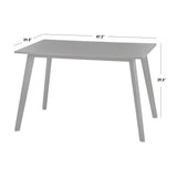 47 x 29-inch Mid-Century Modern Dining Table in Espresso Wood Finish