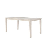 Farmhouse 36 x 60 inch Rectangular Dining Table in Antique White Wood Finish