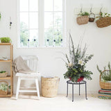 Set of 4 - Indoor Outdoor Black Metal Plant Stand