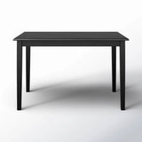 Farmhouse 32 x 48 inch Dining Table in Black Wood Finish