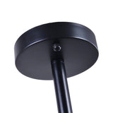 Mid-Century Modern 6-Light Semi Flush Mount Sputnik Ceiling Light in Black