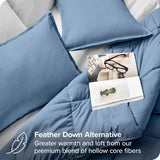 Full/Double Size All Season Super Soft Down Alternative Comforter Set Blue
