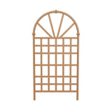 77-inch Outdoor Light Brown Vinyl Lattice Garden Trellis with Arched Top