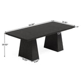 Modern Home Office Computer Desk Workstation in Dark Brown Wood Finish