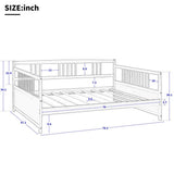 Full size Daybed in Dark Brown Wood Finish