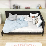 Full size Modern Daybed in Espresso Brown Wood Finish