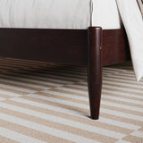Full Size Solid Hardwood Victorian Style Espresso Platform Bed