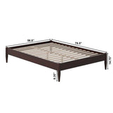 Full Size Solid Hardwood Victorian Style Espresso Platform Bed