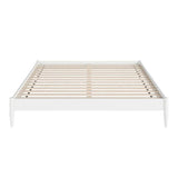 Full Size Solid Hardwood Victorian Style White Platform Bed