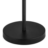 Modern 3-Light Floor Lamp in Black Metal Finish with White Plastic Shades