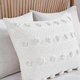King/Cal King 3-Piece Ivory Pompom Microfiber Comforter Set