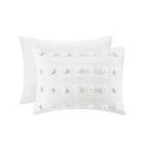 King/Cal King 3-Piece Ivory Pompom Microfiber Comforter Set