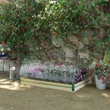 Mini Raised Garden Bed Planter Box Greenhouse Combo with Clear PVC Cover