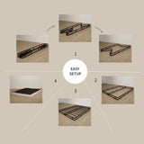 King size 8-inch Metal Frame Box-Spring Mattress Foundation with Cover