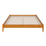 King size Solid Hardwood Platform Bed Frame in Natural Wood Finish