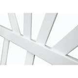 77-inch Outdoor White Vinyl Lattice Garden Trellis with Arched Top