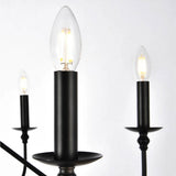 30-inch Contemporary Classic Dimmable 6-Light Chandelier in Matte Black