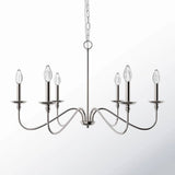 30-inch Classic 6-Light Dimmable Chandelier in Polished Nickel Finish
