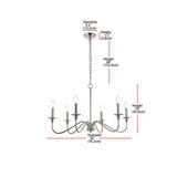 30-inch Classic 6-Light Dimmable Chandelier in Polished Nickel Finish