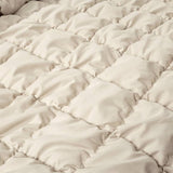 Twin/XL Soft Lightweight Puff Textured 2-Piece Comforter Set in Neutral Tan
