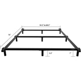 Queen 9-Leg Metal Bed Frame with Headboard Brackets 3,000 lbs. Max Weight Limit