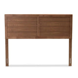 Queen size Farmhouse Headboard in Rustic Brown Walnut Wood Finish