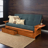 Studio8 Futon Wood Frame w/ Innerspring Pacific Mattress Set Folding Side Arms Sofa Bed Sleeper (Copy)
