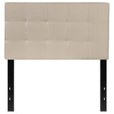 Twin size Modern Beige Taupe Fabric Upholstered Headboard
