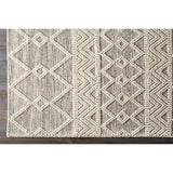 2-ft. x 3-ft. Hand Woven Wool Blend Grey Beige Ivory Persian Style Area Rug