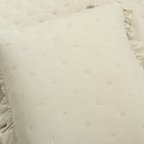 Full/Queen Lightweight Yellow Ruffle Reversible Oversized 3 Piece Quilt Set