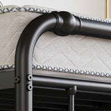 Twin Size Industrial Vintage Heavy Duty Steel Slat Bed Frame