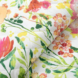 Full/Queen Lightweight Polyester Scalloped Edges Floral Quilt Set
