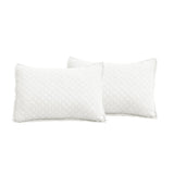 Full/Queen Lightweight Cotton Linen White Textured Reversible 3-Piece Quilt Set