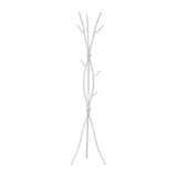 74-inch White Metal Coat Rack Entryway Hall Tree Umbrella Stand