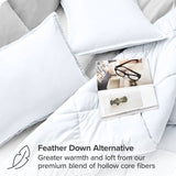 Twin/Twin XL size Super Soft Microfiber Down Alternative Comforter Set White