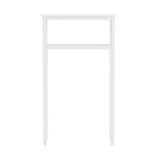 White Solid Wood Over the Toilet 1-Shelf Storage Rack