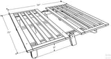 Chase 75" Traditional Full-Size Wood Futon Frame, Solid Pine Construction, in Java Brown Finish