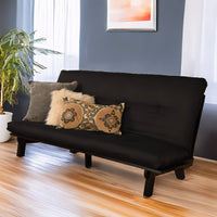 6 inch Futon Mattress Twill Black Cotton and Foam Replacement