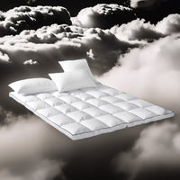 Sleepy Z King Size Mattress Pad Topper Quilted Cool Cotton Top Fitted Softer Feel