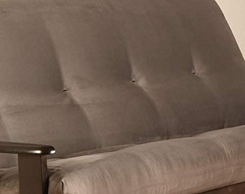 Queen Size "Futon Cover Only" Gray Premium Suede Fits 6-8 inch Futons Mattress by Kodiak