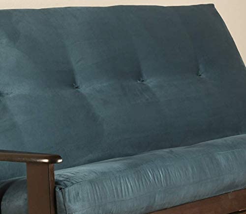 Queen Size "Futon Cover Only" Navy Premium Suede Fits 6-8 inch Futons Mattress by Kodiak