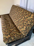 Full Size Futon Cover Only  Fits 6 to 8 Inch Mattress Black Leaf Fall Hidden Zipper Tapestry