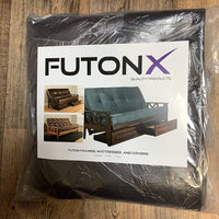 Full Size "Futon Cover only" Bonded Leather Cappuccino Fits 6-8 inch Futons Mattress