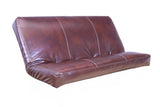 Queen Size "Futon Cover only" Bonded Leather Cappuccino Fits 6-8 inch Futons Mattress