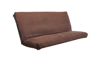 Full Size "Futon Cover Only" Chocolate Premium Suede Fits 6-8 inch Futons Mattress by Kodiak