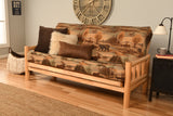 Natural Finish Lodge Wood Futon Frame Log Like Full Size