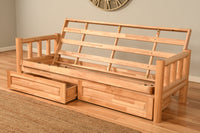 Natural Finish Lodge Wood Futon Frame Log Like Full Size